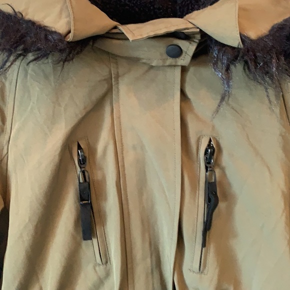 Zara Basic Green Hooded Winter Jacket Women’s Size Small - Picture 3 of 12